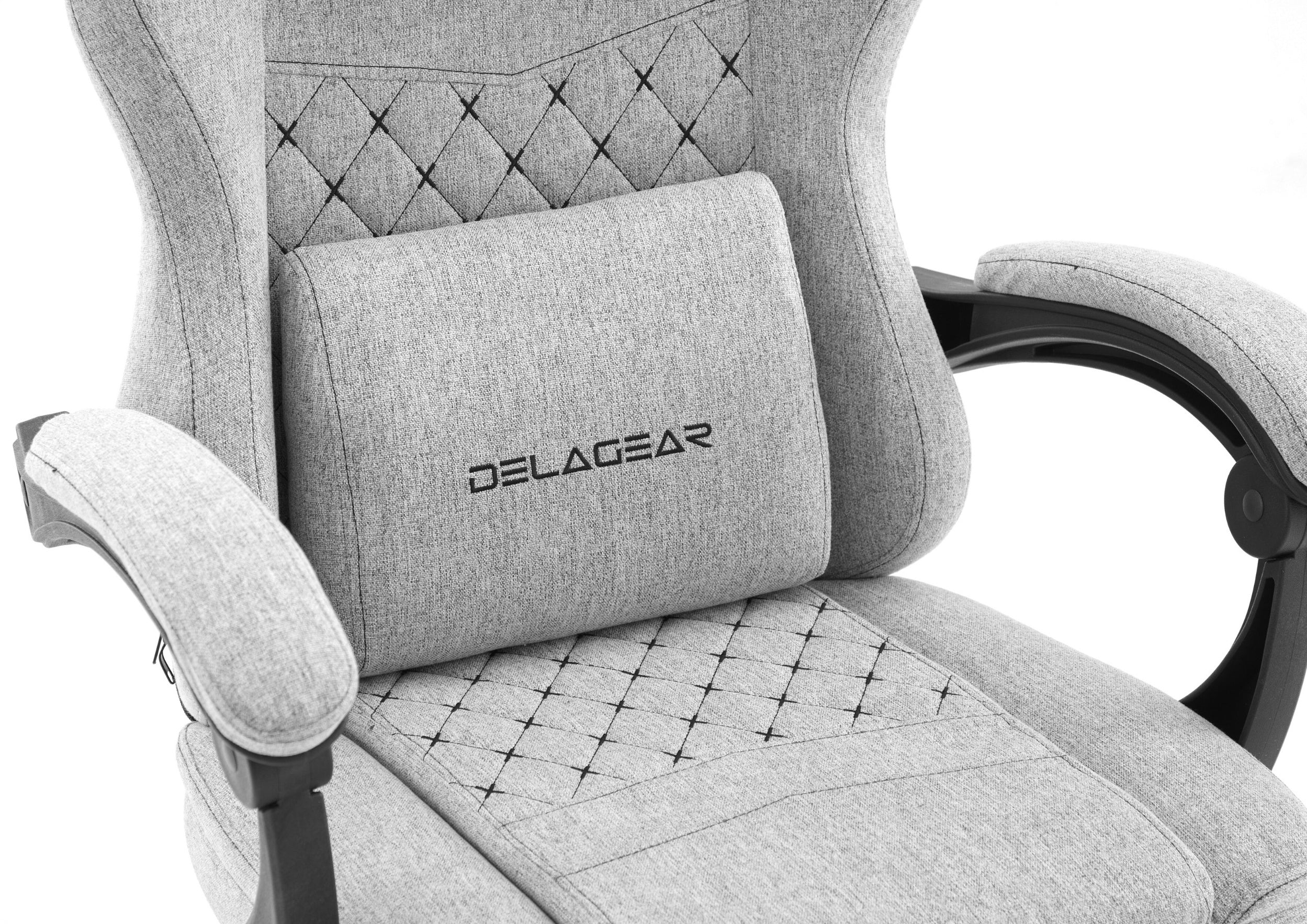 Material gaming chair DELAGEAR G 300 grey swivel office chair Furniture height 124 cm