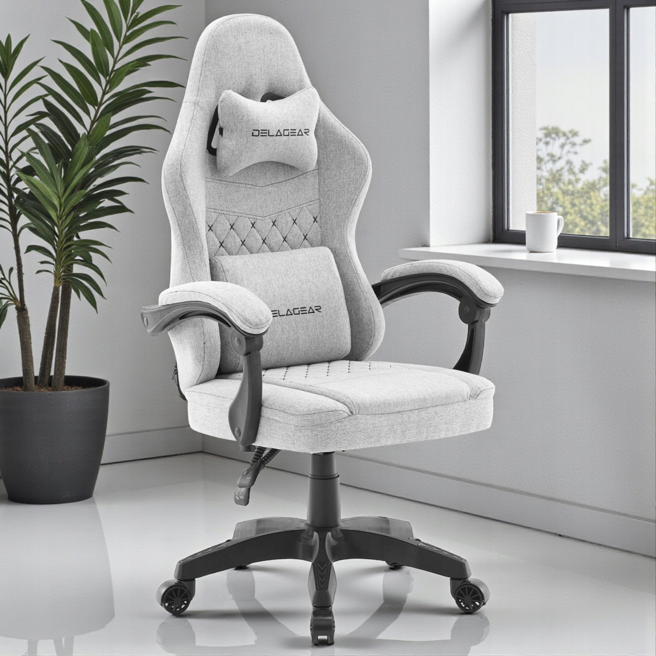 Material gaming chair DELAGEAR G 300 grey swivel office chair Manufacturer code 5904261532384