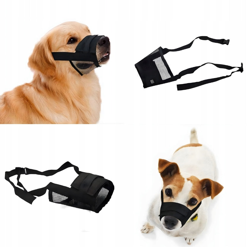 Material muzzle For Dog Mesh Physiological Nylon Breathable S