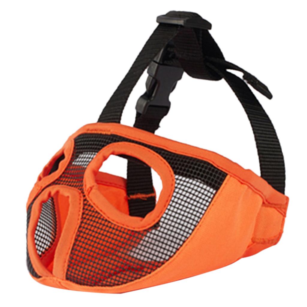 Material muzzle black-orange -s