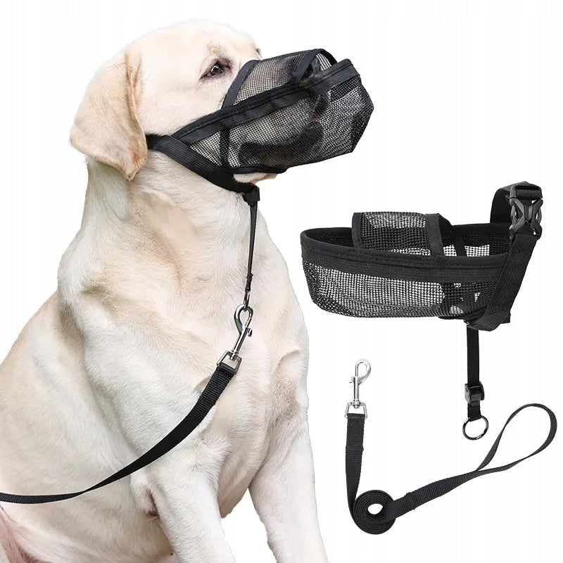 Material muzzle made of mesh for dog DOGLEMI - BLACK - L (PD20078-L) Manufacturer code PD20078-L