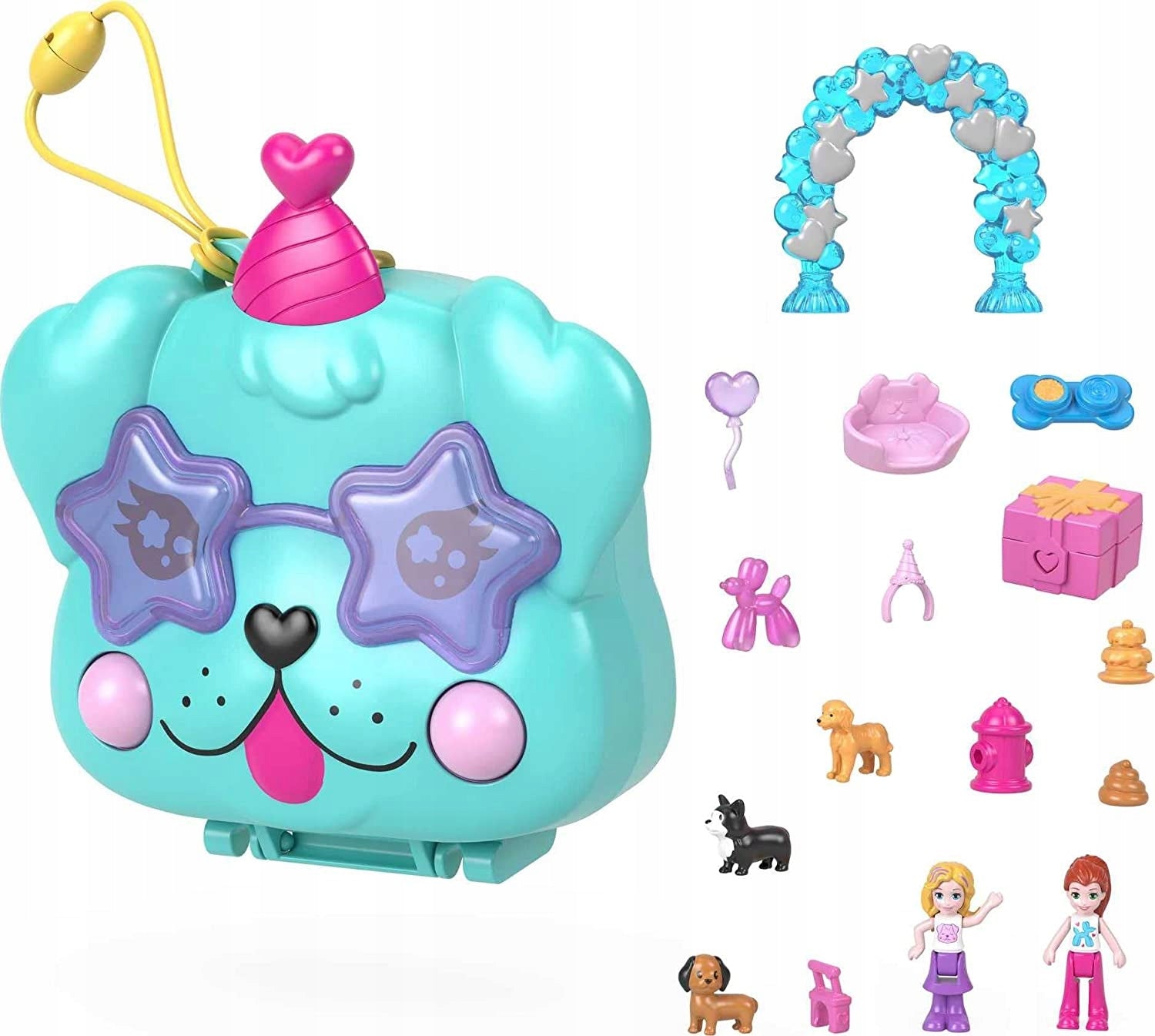 Kompaktes Spielset Polly Pocket Doggy Birthday Bash HKV30 Native 