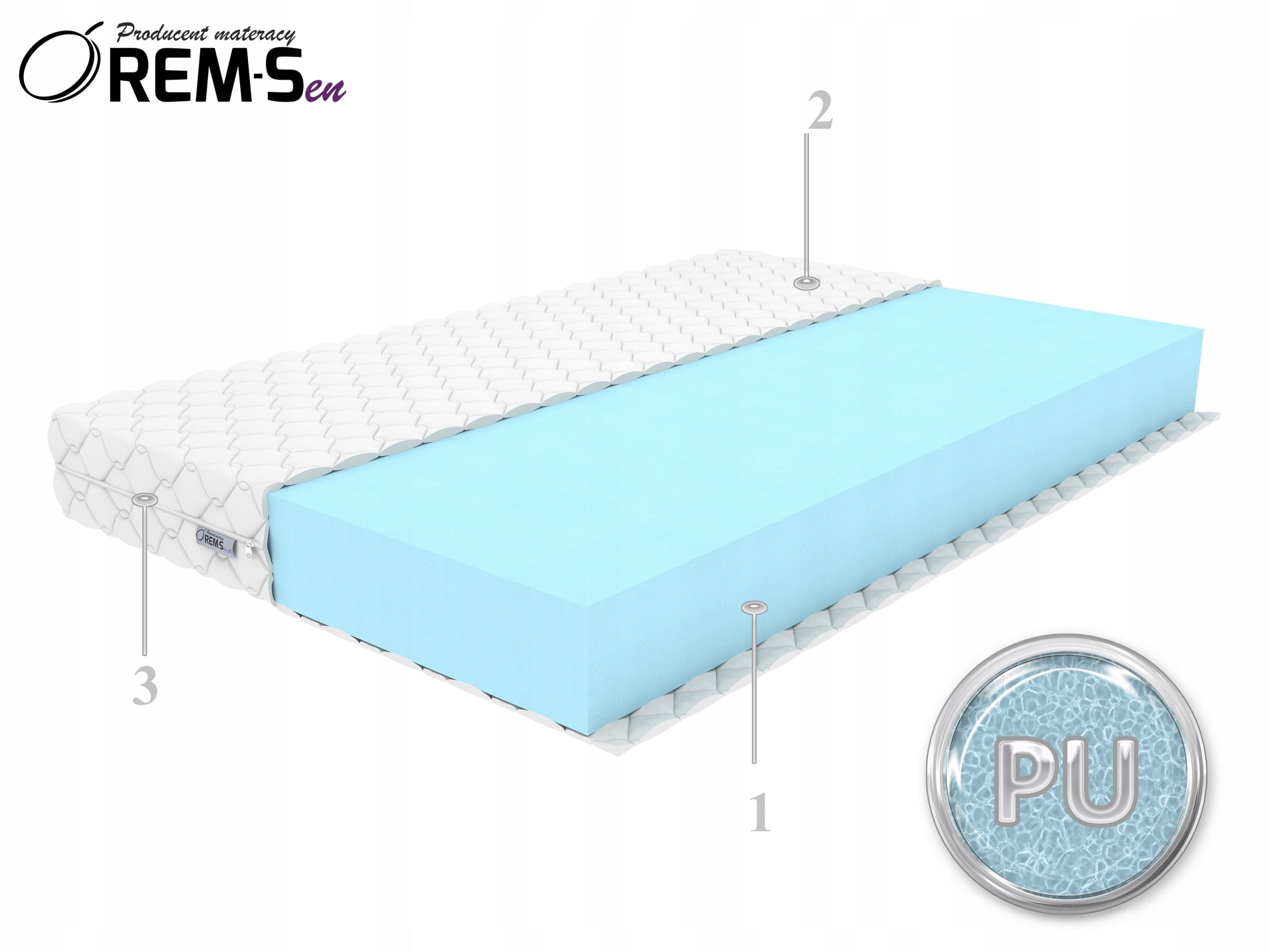 Mattress 120x190 10cm H3 Medium + Quilted cover EAN (GTIN) 5904405394557