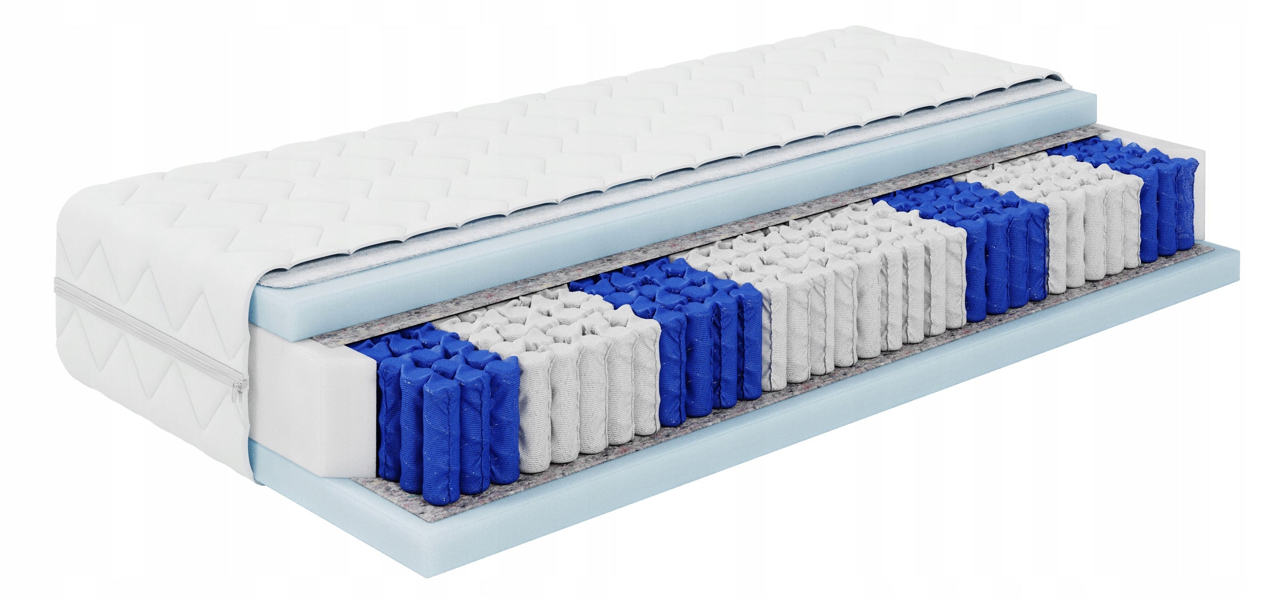 Mattress 200x200 pocket double-sided medium hard BLANC Manufacturer code OPERA-200-200