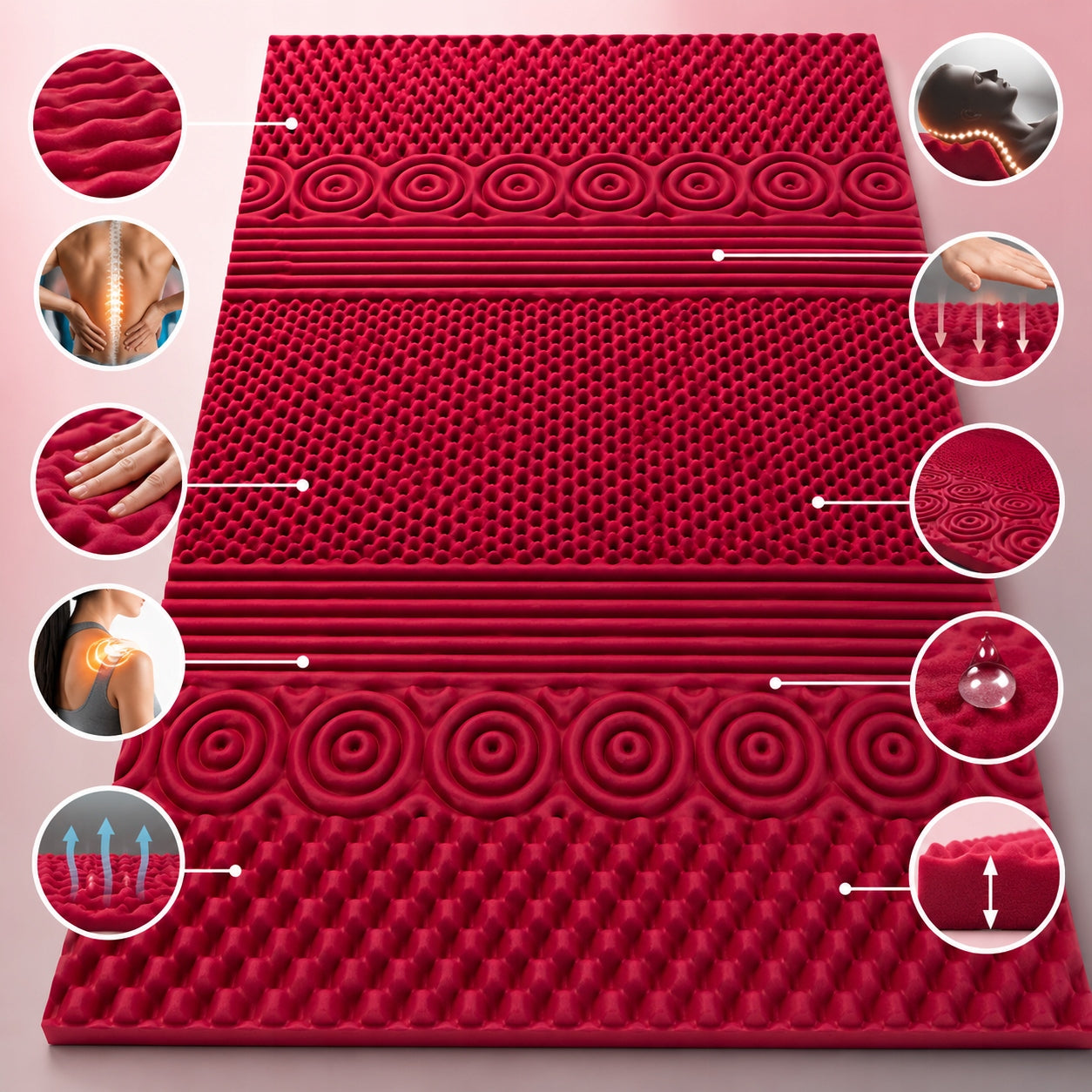 Mattress 80x200 foam massage hard H3 H4 durable comfortable 24 cm Packaging status original