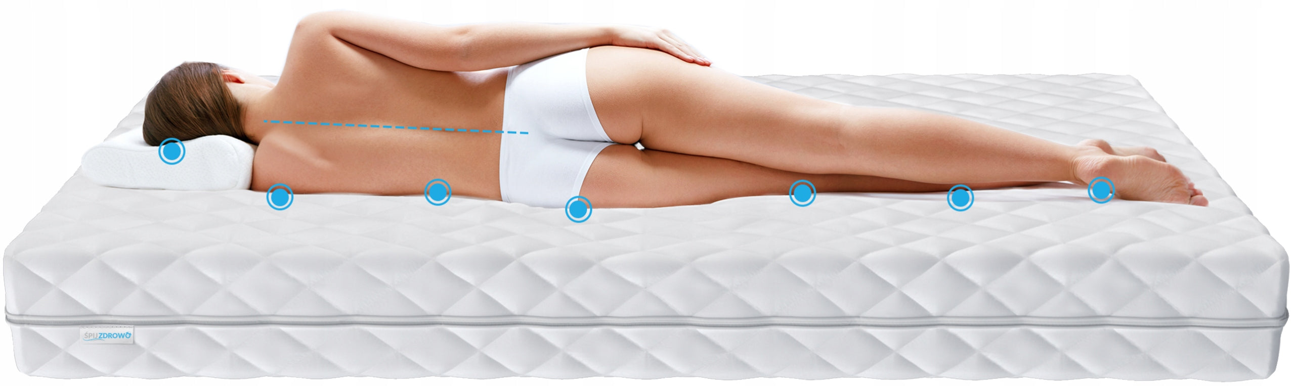 Mattress 90x200 Coconut x2 pocket H3 / H5 hard pocket SILVER MAX Manufacturer code SILVERMAX-090-200-SILVER