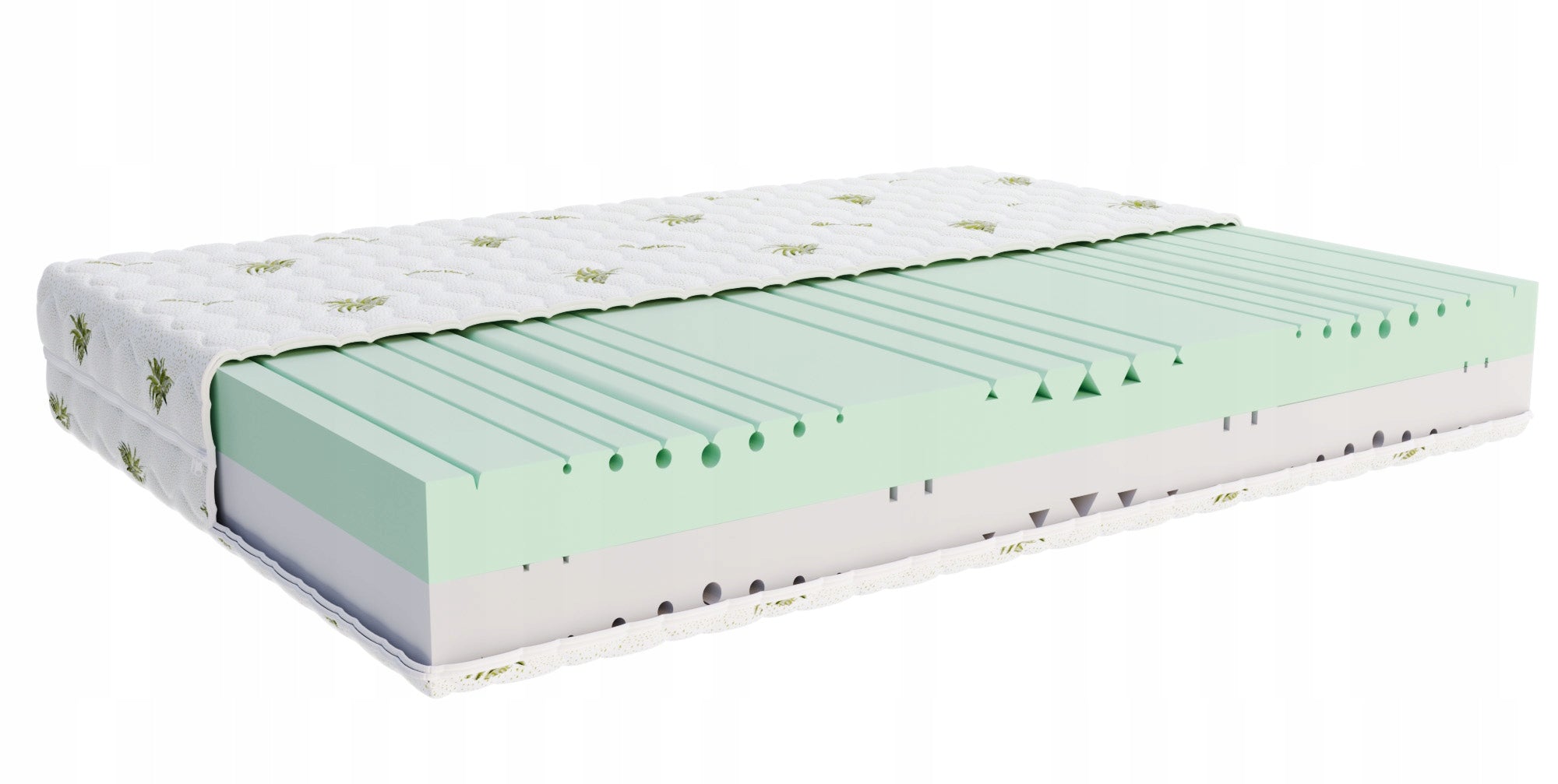 Mattress 90x200 foam hard, medium-hard ALOE VERA BALANCE profile Manufacturer code BALANCE-090-200-ALOEV