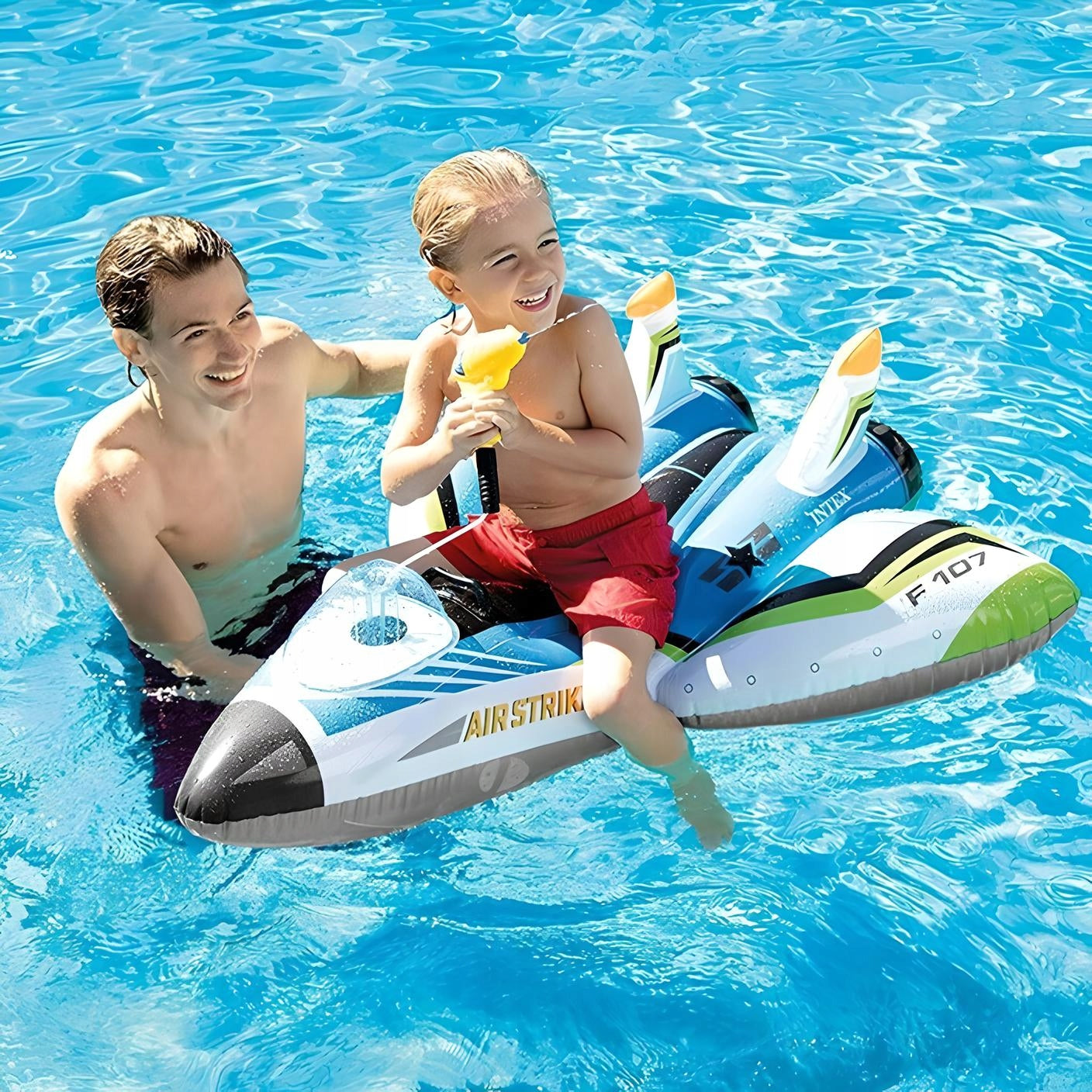 Mattress DECKCHAIR LARGE INFLATABLE ARMCHAIR With water gun SWIMMING INFLATABLE Color multicolor