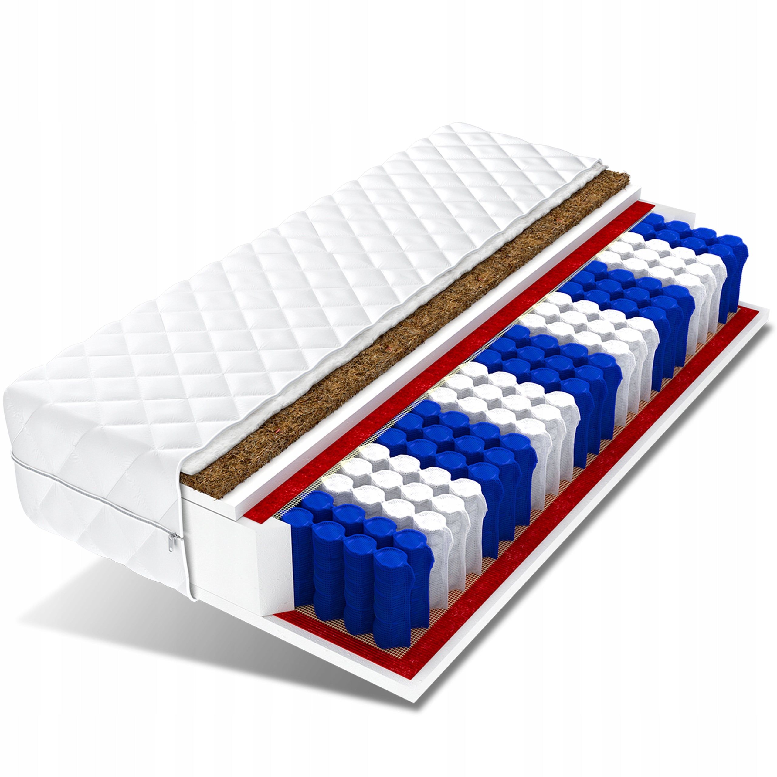 Mattress HOME PLUS 80x200 pocket 9 zones coconut