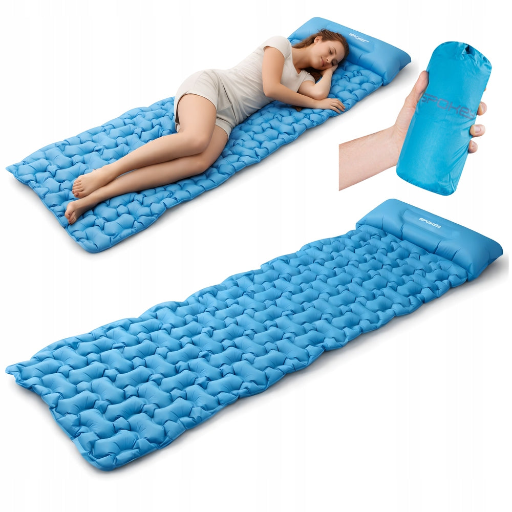 Mattress Inflatable Hiking Folding Sleeping Pillow Lightweight 213x62x6cm