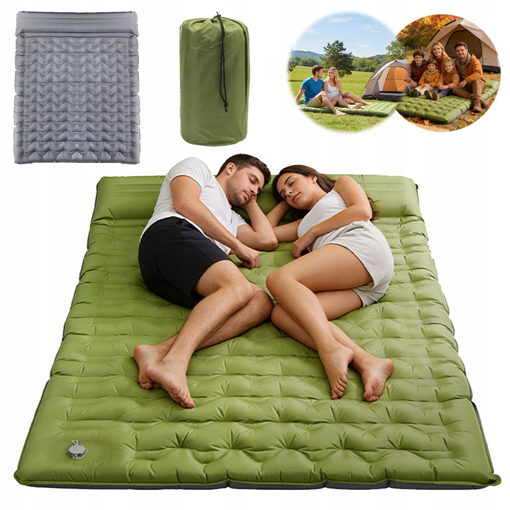 Mattress Inflatable Lightweight Tourist 200x140cm Camping Mat For 2 People