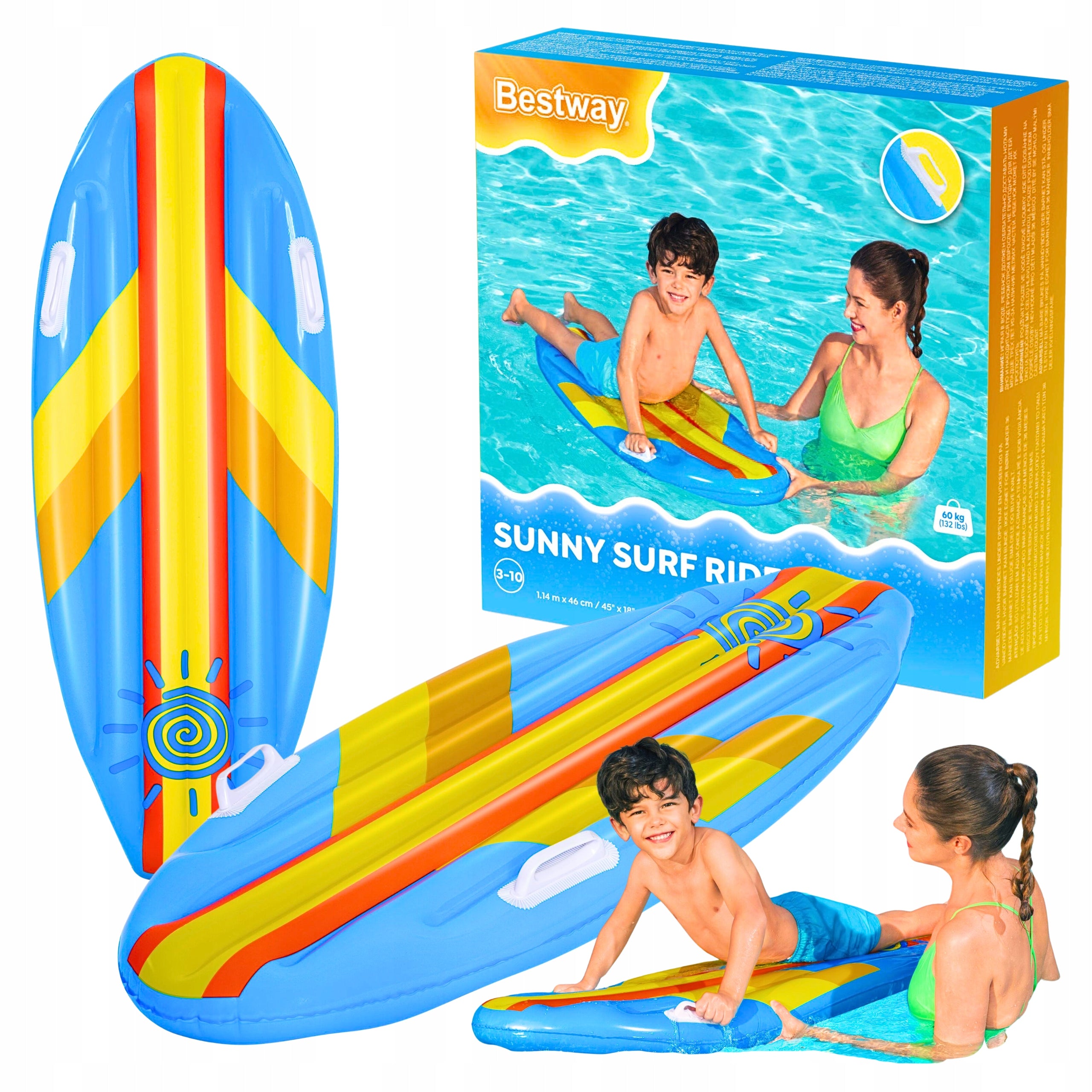 Mattress Inflatable Surfboard Pontoon Over Water Beaches For Children Bestway