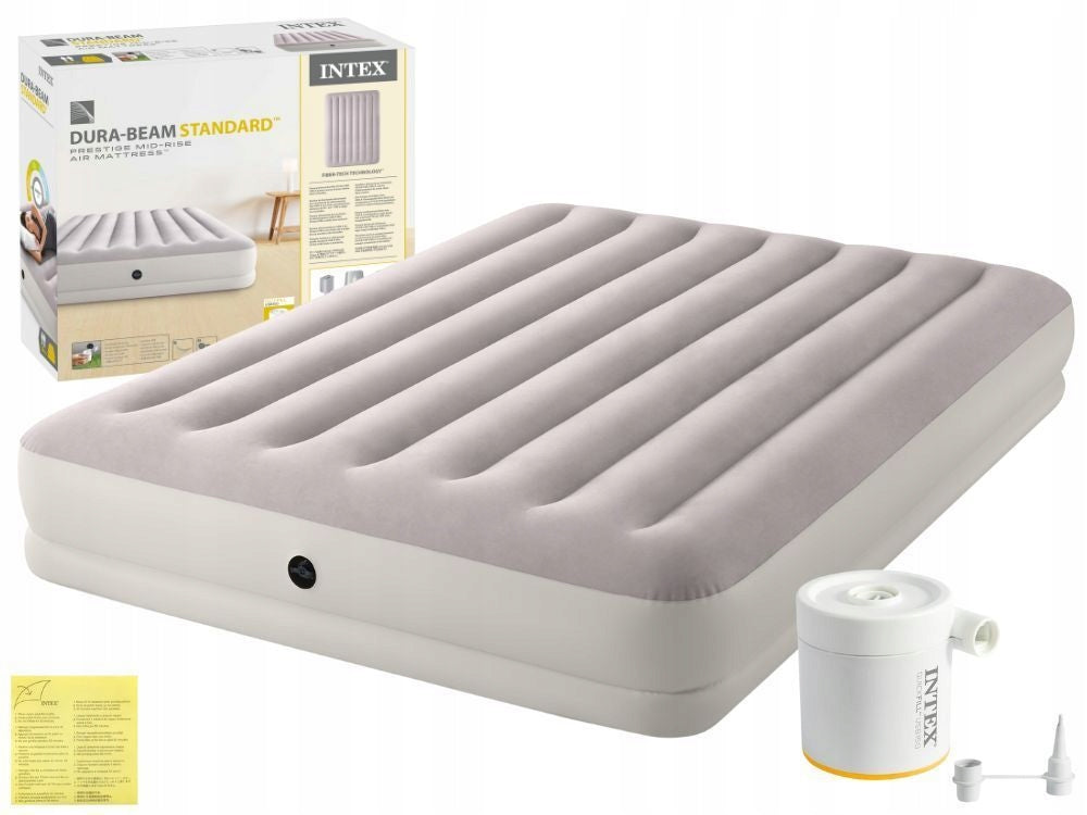 Mattress Inflatable Velour Double Bed 203x152x30 Intex 64179 USB