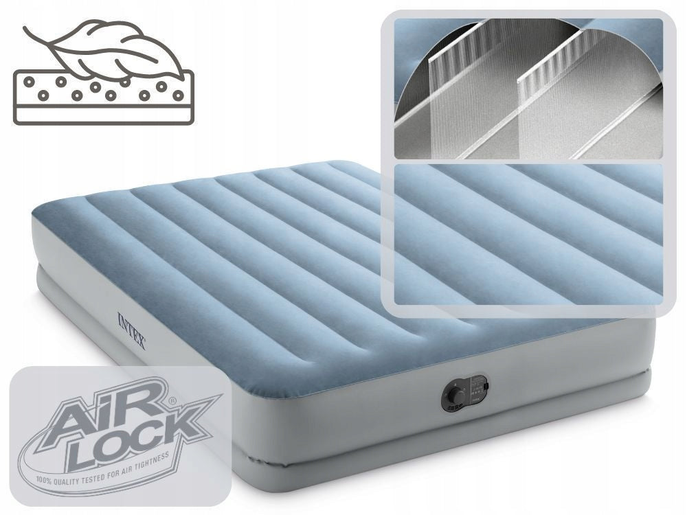 Mattress Inflatable Velour Double Bed 203x152x36 Intex 64159 New2026 Manufacturer code 64159