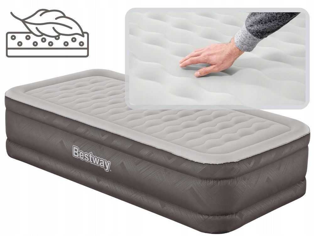 Mattress Inflatable Velour Single Bed 191x97x46 Bestway 69048 New Manufacturer code 69048
