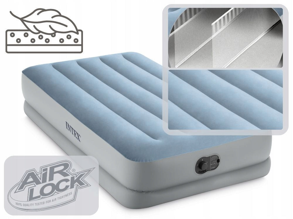 Mattress Inflatable Velour Single Bed 191x99x36 Intex 64157 USB EAN (GTIN) 0645162159359