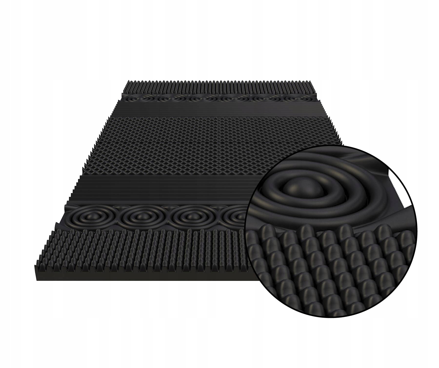 Mattress LUX pocket zones MASSAGING coconut visco 4cm profiled 160x200 22 Manufacturer code MATERAC LUX STREF 160x200 SILVERCARE