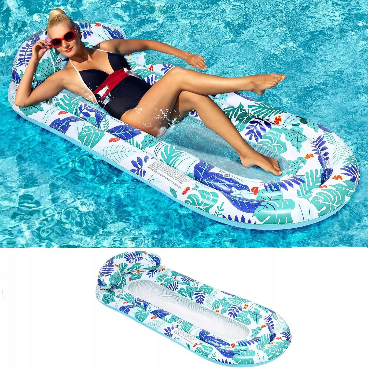 Mattress inflatable sun lounger for adults 180 x 90 cm