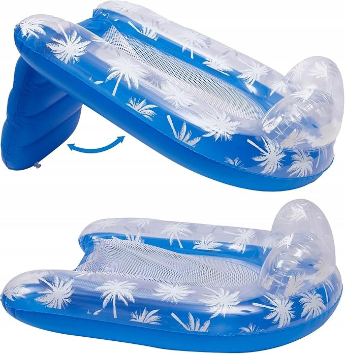 Mattress inflatable water hammock with mesh headrest pool Manufacturer code B0BVMTFWZG