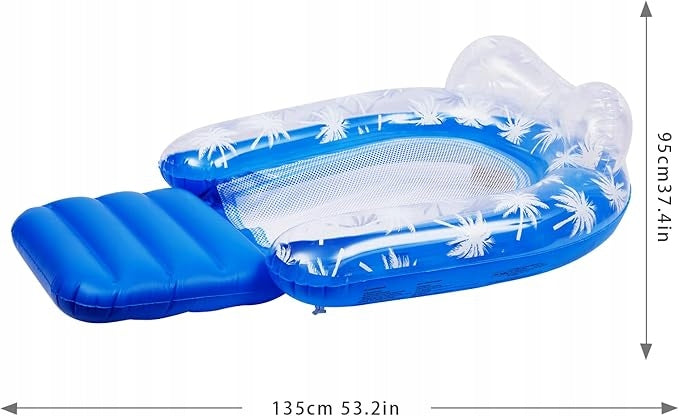 Mattress inflatable water hammock with mesh headrest pool Packaging status original