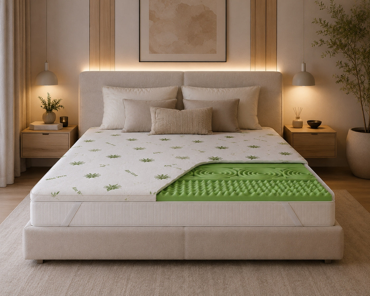 Mattress topper 160x200 profiled TOPPER massage pad Medical device no