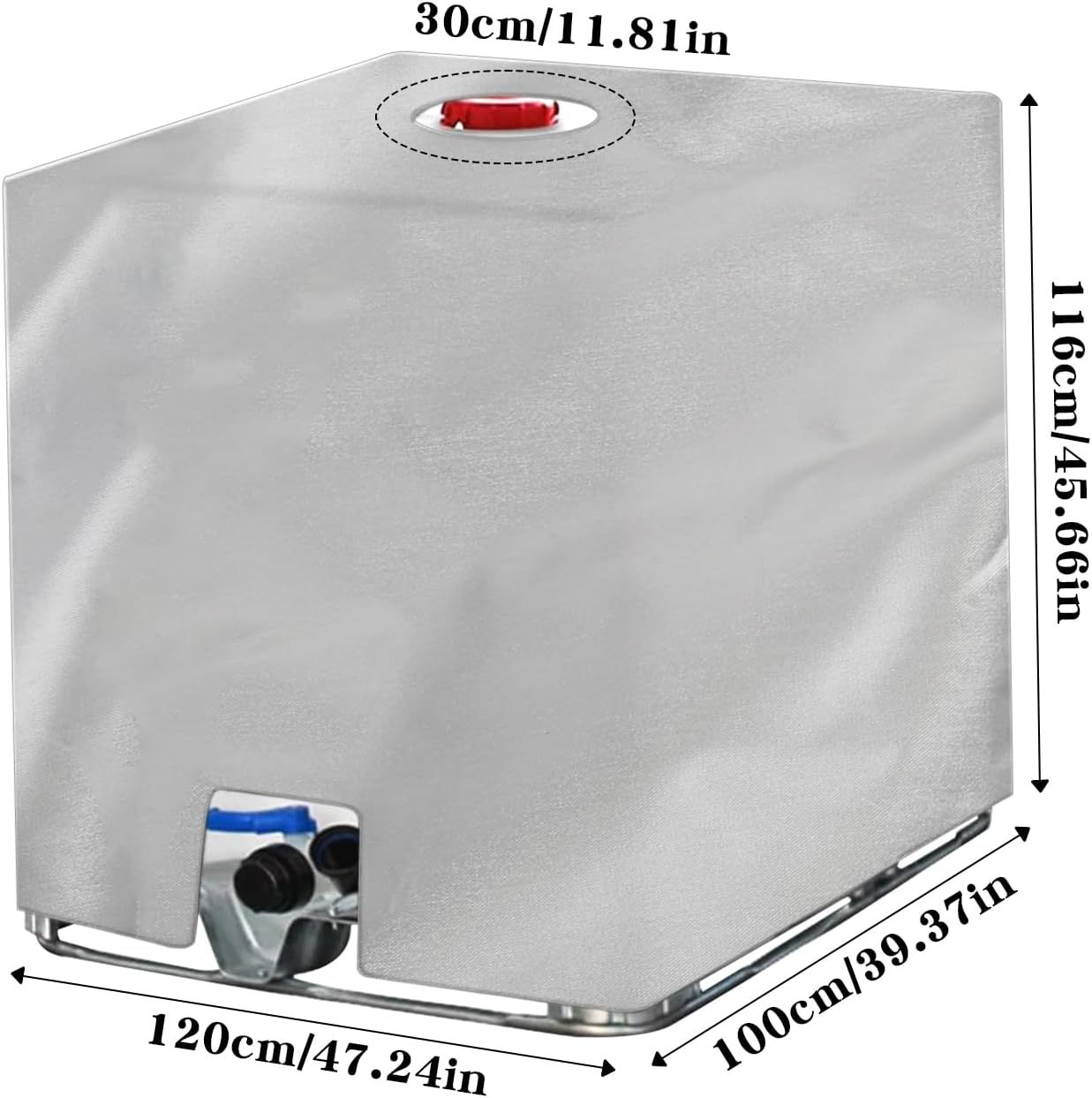 Mauzer IBC Tank Cover 1000l Water Tank Cover GREY Manufacturer code OSŁONA NA ZBIORNIK IBC 1000L MAUZER ANTY UV