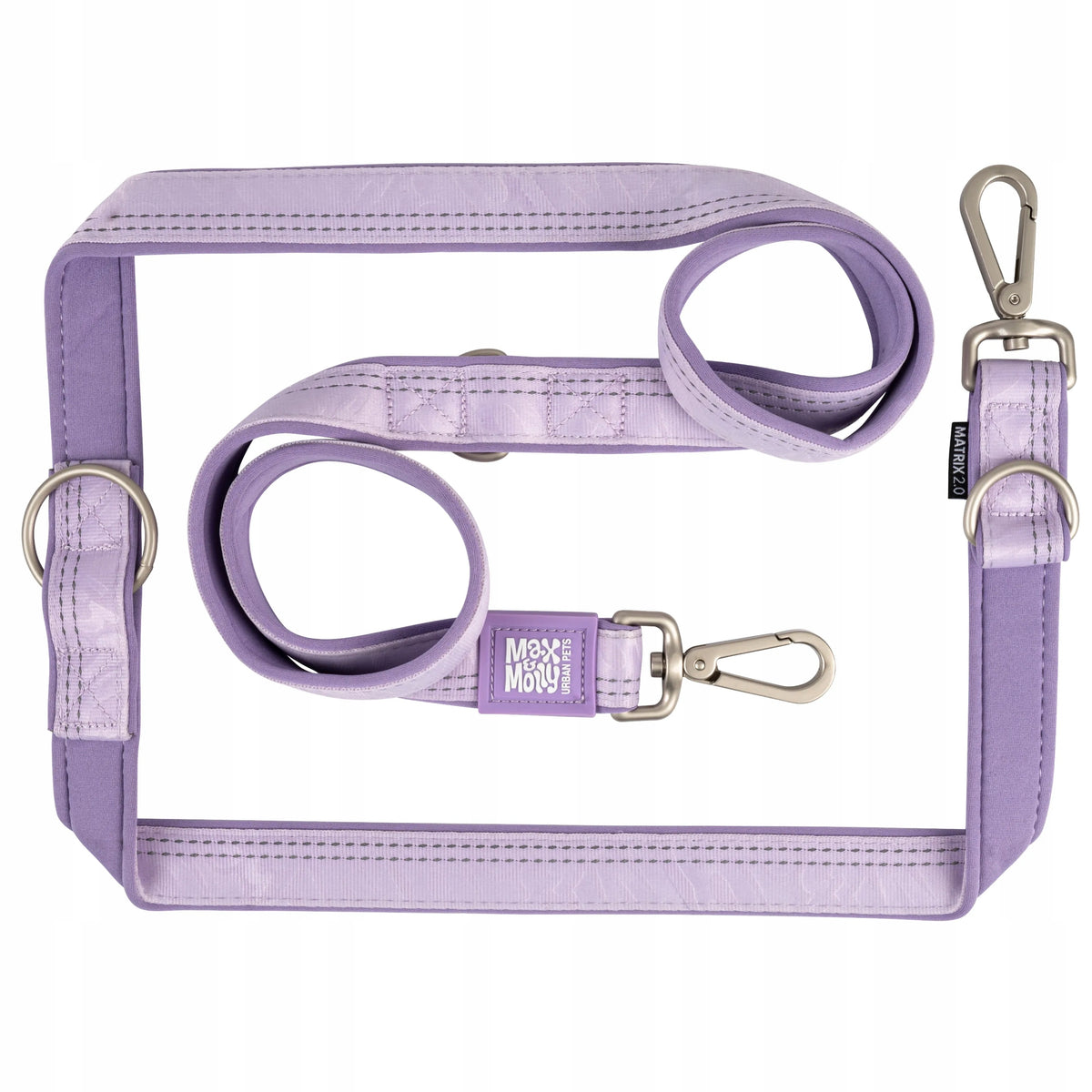 Max&Molly Matrix 2.0 Retractable Dog Leash, Reflective, Purple S