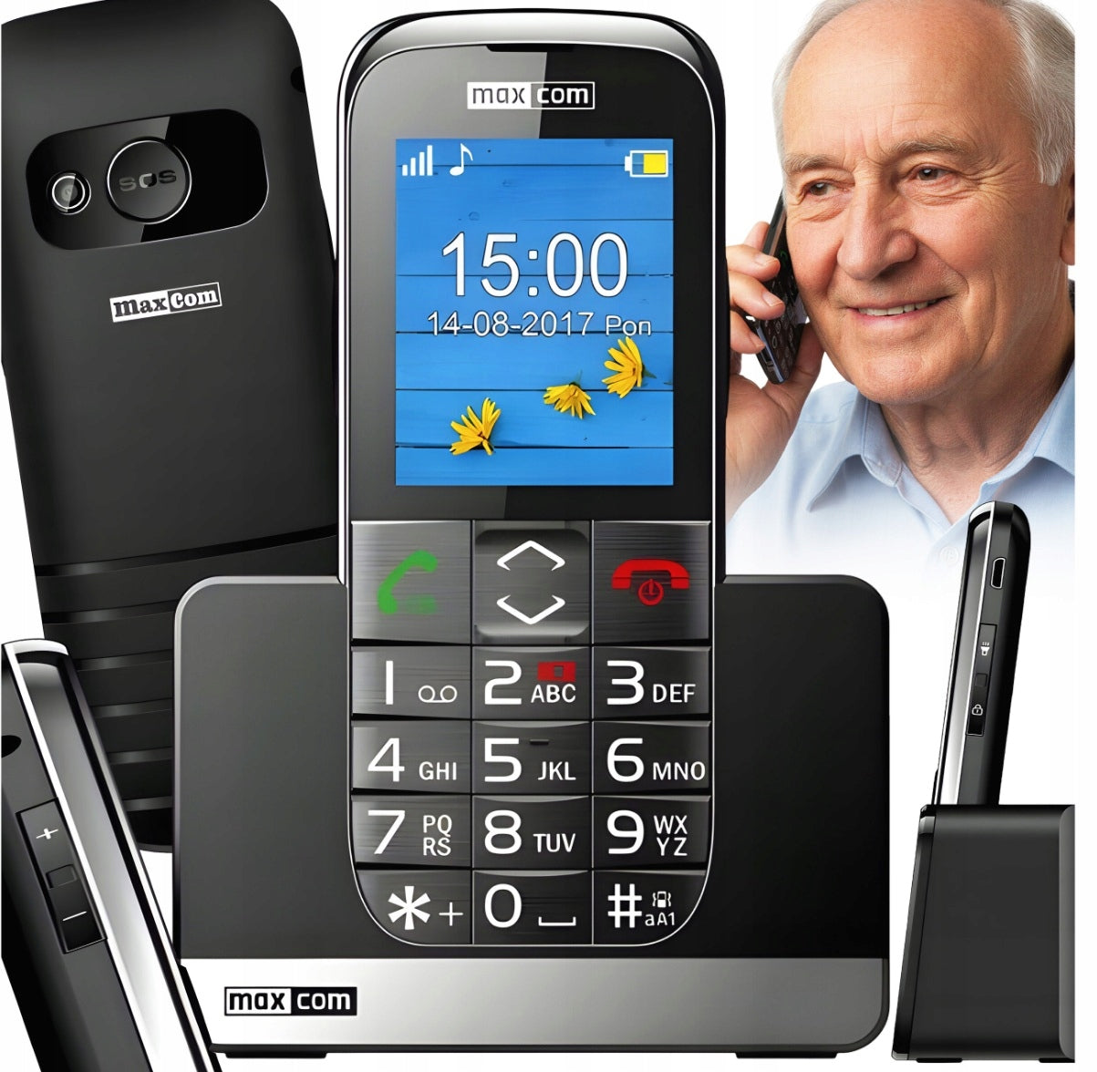 Maxcom MM720BB MM 720 mobile phone for senior large keys + base