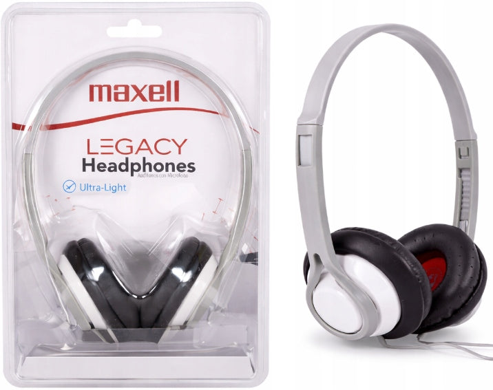 Maxell EB-360 Legacy HP-360 MidSize white with microphone 1pcs 40mm Jack 3,5mm