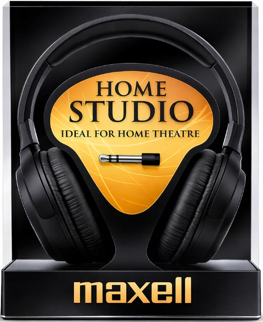 Maxell Home Studio Wired Leather Headphones On-Ear Jack 3,5 mm Black