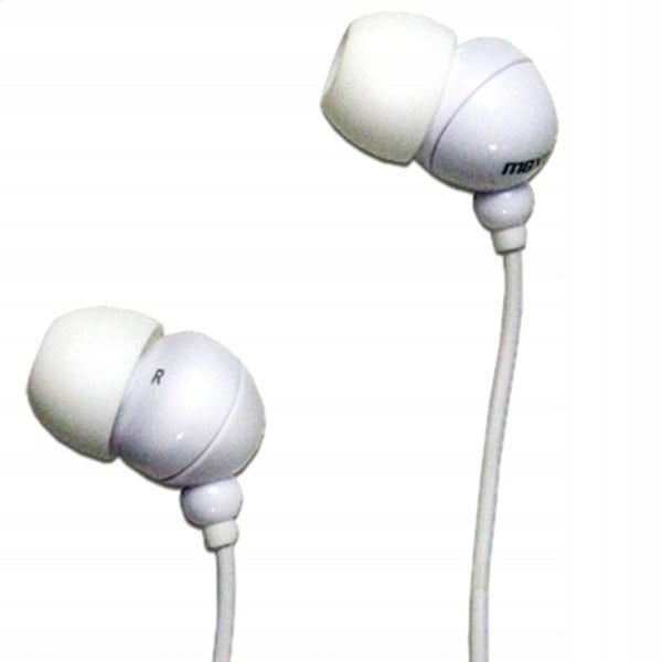 Maxell Plugz Earbuds White Jack 3,5mm Wired Mini HiFi 1pcs Brand Maxell