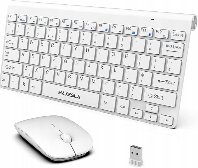 Maxesla M39 Wireless Keyboard and Mouse Set white