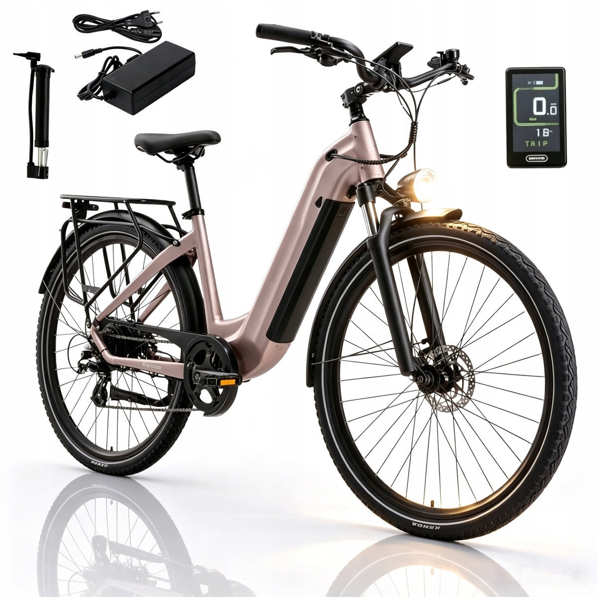 Maxtron Marathon Electric Bike 250W 22,5Ah 25km/h 150KM light pink-EN