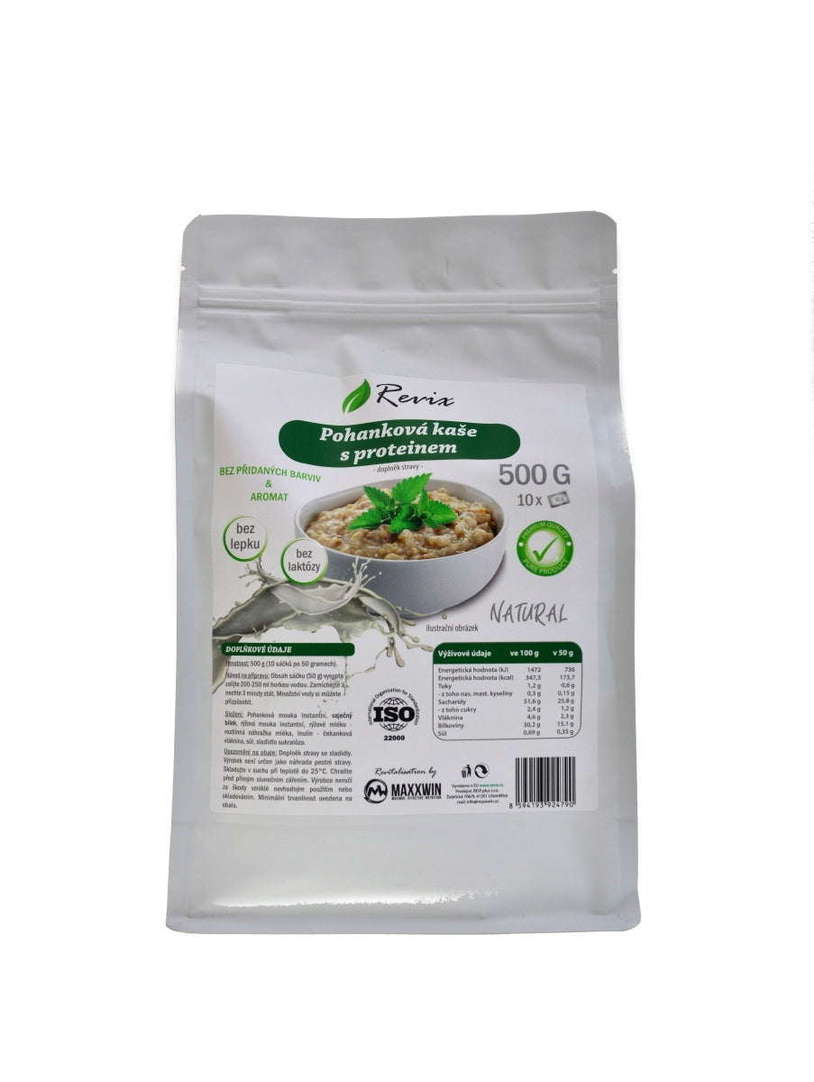 Maxxwin Pohanková kaše s proteinem 500g 10 porcí natural Expiration date at least six months from the date of purchase