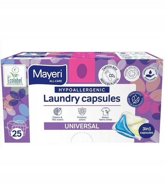 Mayeri Universal Hypoallergenic Washing Capsules 25 Pack