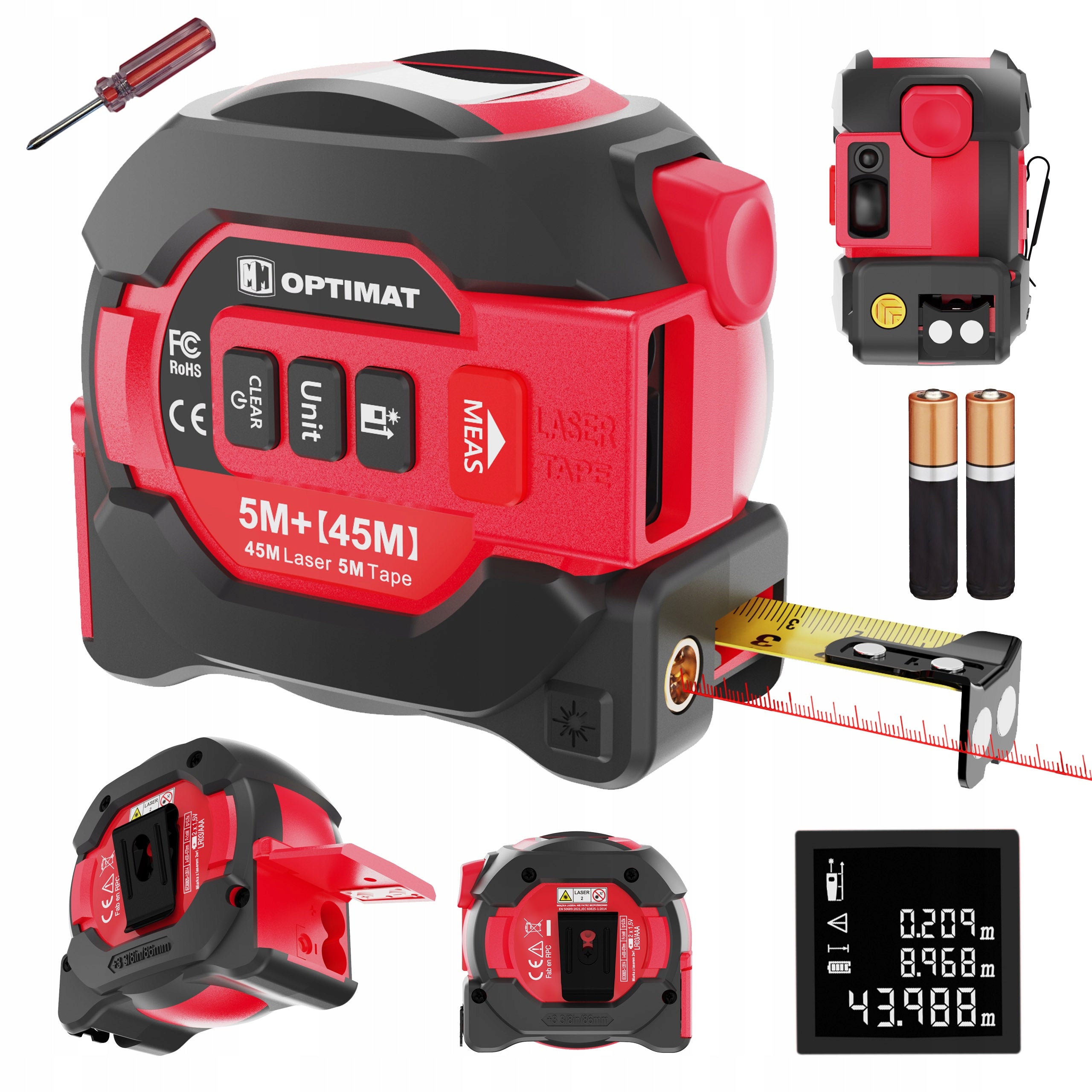 Measure 5m with laser rangefinder meter digital rangefinder laser measuring cup
