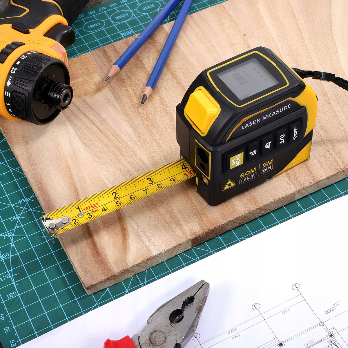 Measure 60m with laser rangefinder meter digital rangefinder laser measuring cup 5m EAN (GTIN) 6931419724833