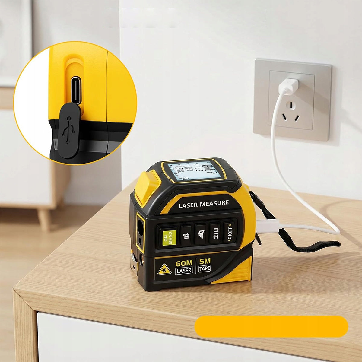 Measure 60m with laser rangefinder meter digital rangefinder laser measuring cup 5m Manufacturer code 6931419724833