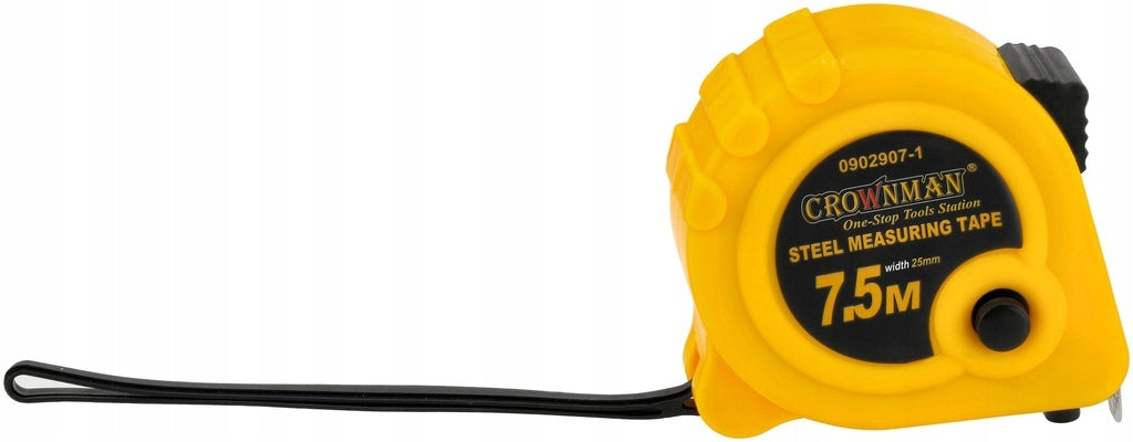 Measure Retractable Measure with Lock Meter 7,5M 25mm Hook Retractable Steel Length 7.5 m