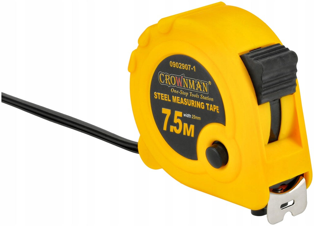 Measure Retractable Measure with Lock Meter 7,5M 25mm Hook Retractable Steel Manufacturer code Miarka Zwijana z Blokadą Metrówka 7,5M 25mm