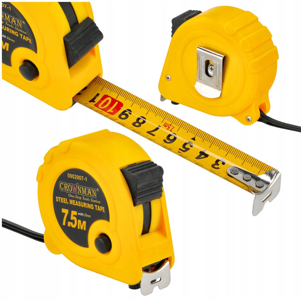 Measure Retractable Measure with Lock Meter 7,5M 25mm Hook Retractable Steel