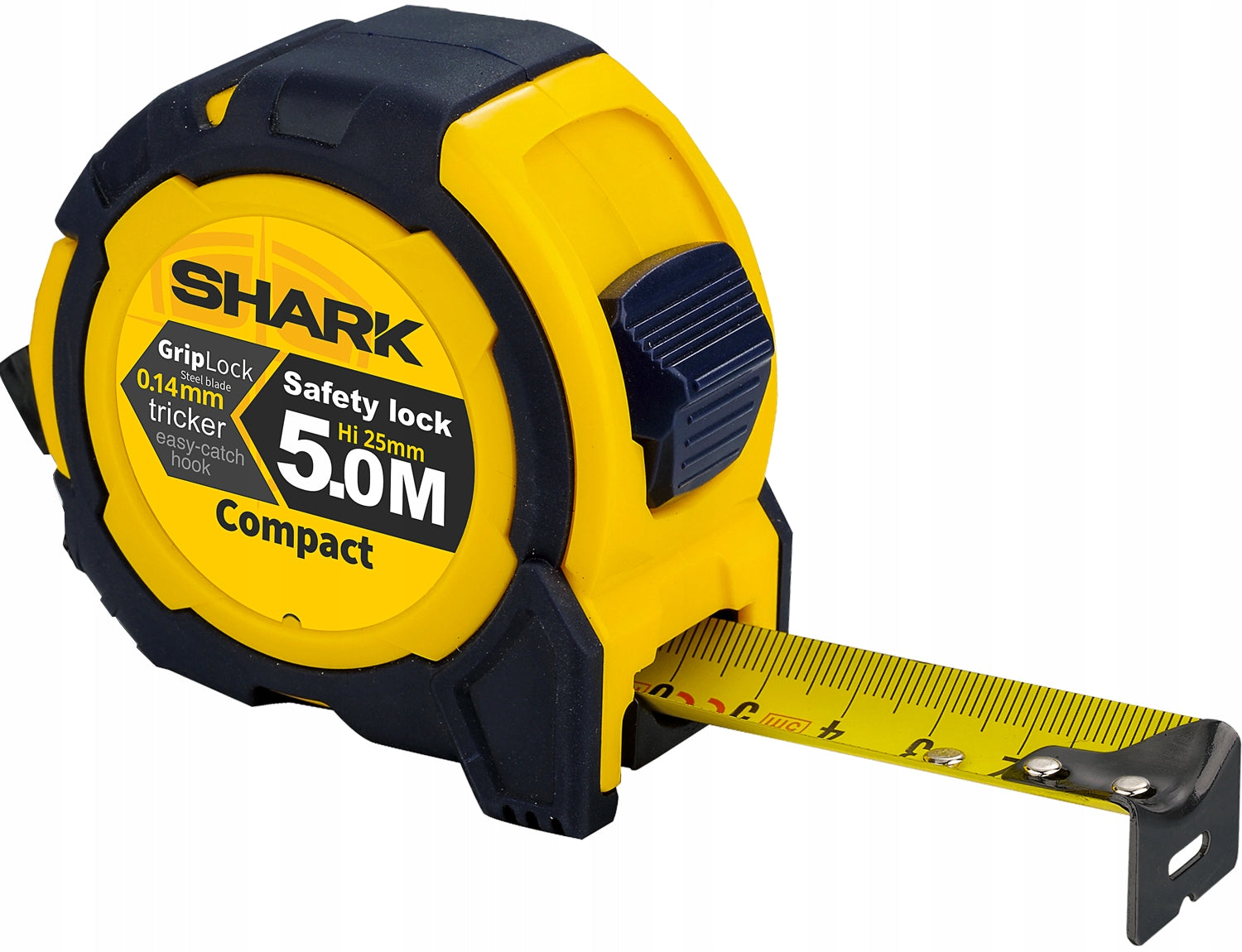 Measure Retractable Measuring Tape 25 mm Shark with ABS Lock Nylon 5m EAN (GTIN) 5906236980763