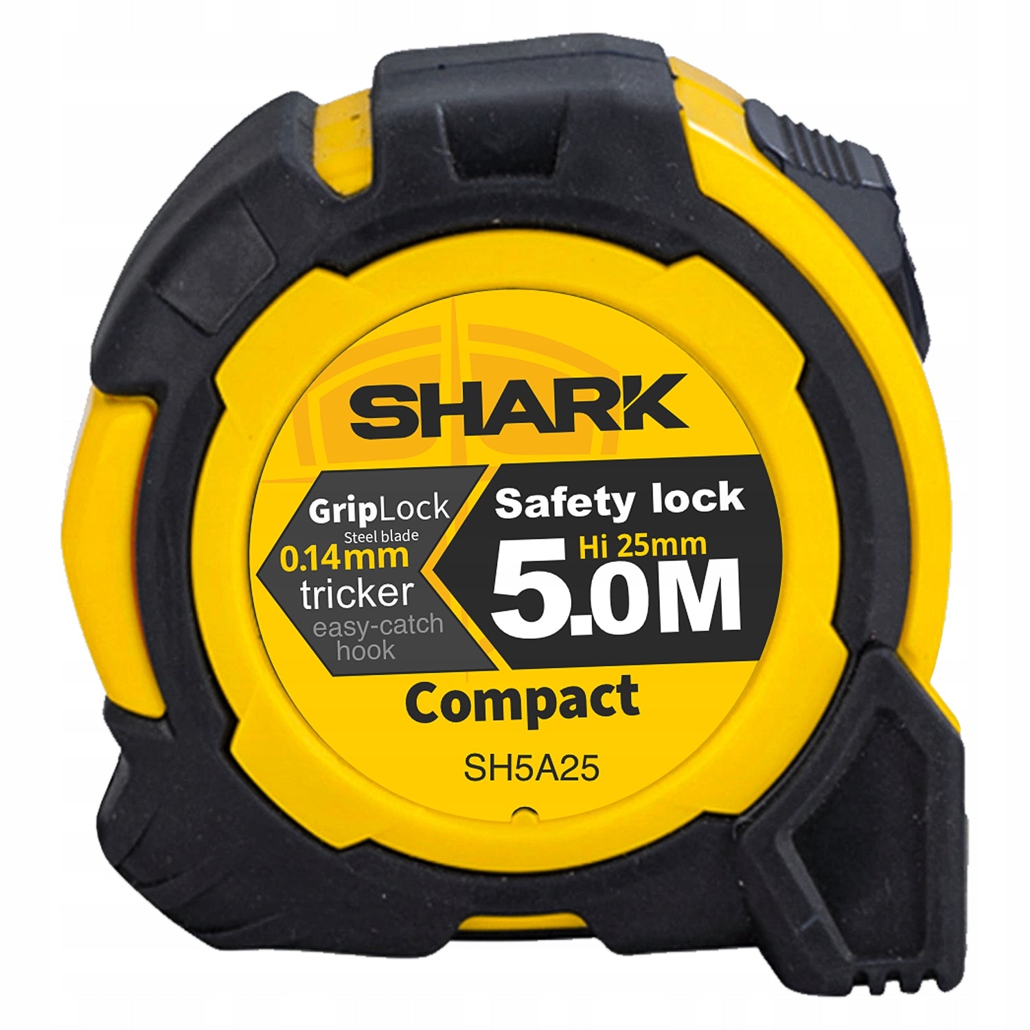Measure Retractable Measuring Tape 25 mm Shark with ABS Lock Nylon 5m Manufacturer code SH5A25