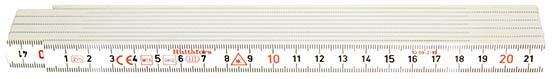 Measuring tape, folding ruler, white plastic ruler, 2 m HULTAFORS