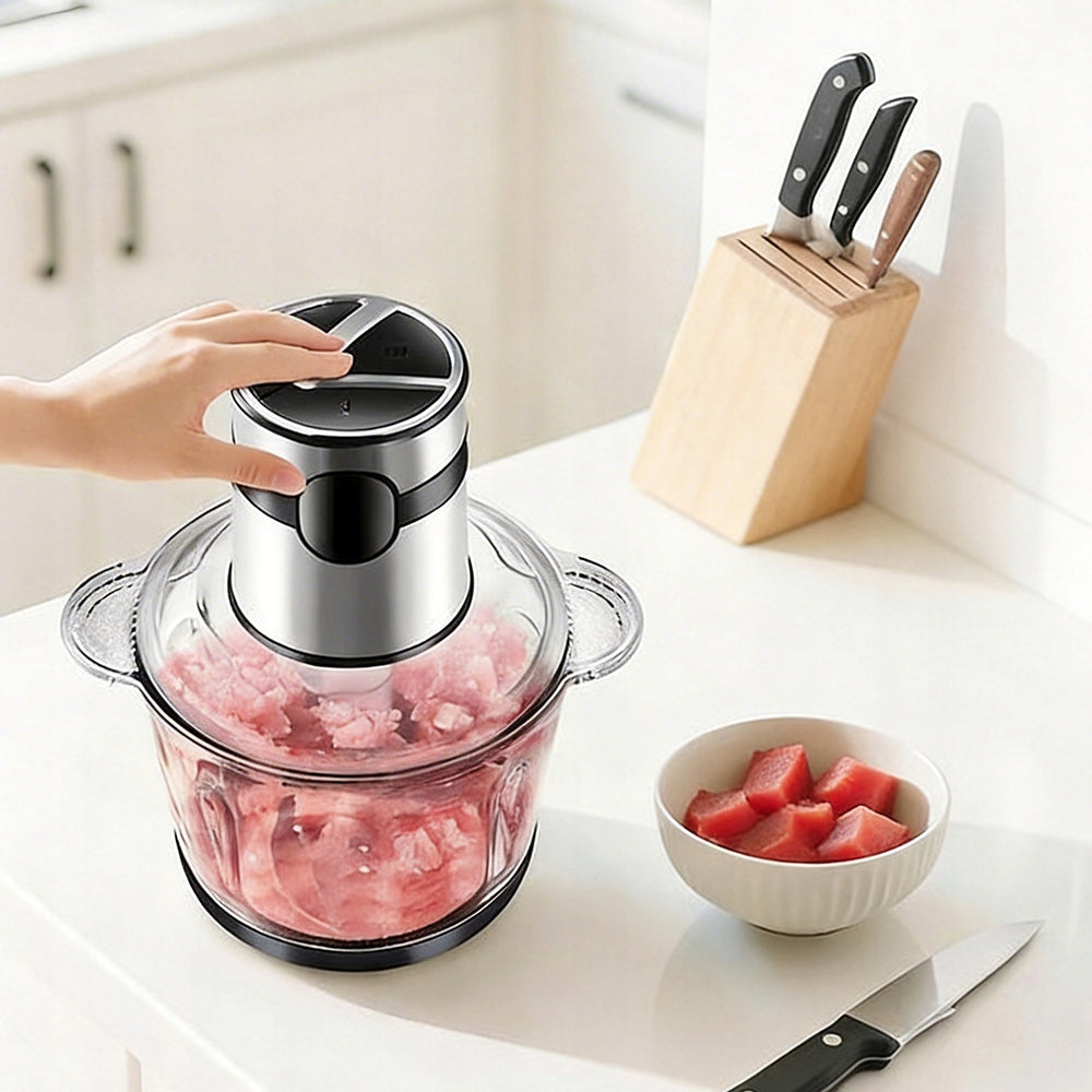 Meat Grinder Electric Homemade Dominant color silver/gray