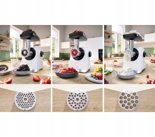 Meat grinder Bosch MultiPower Series 6 MFWS609W 2100W 3 strainers Packaging status original