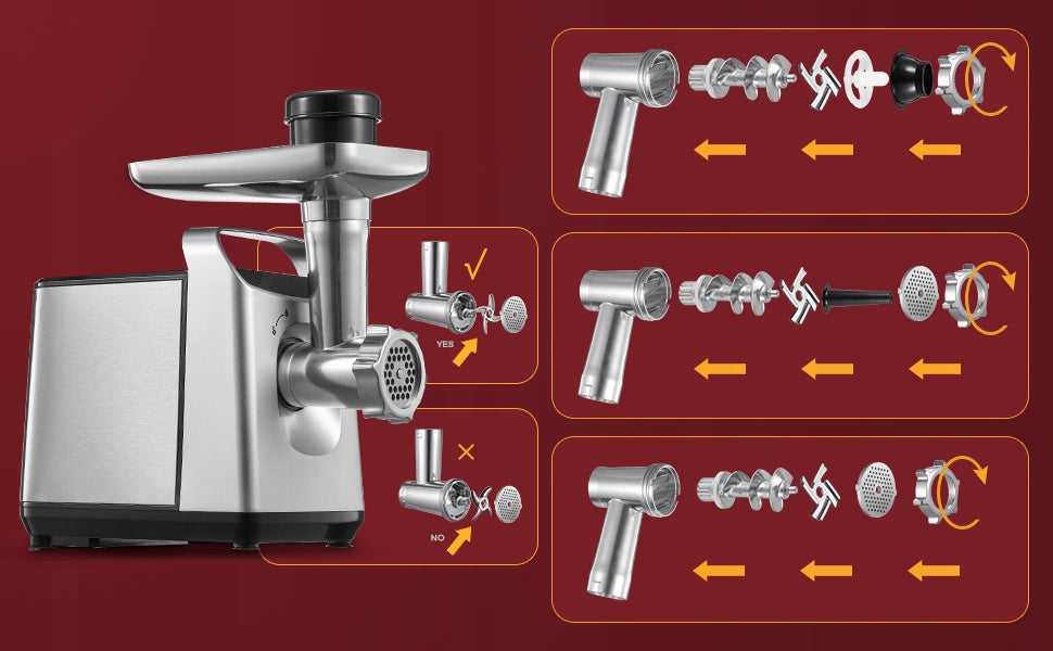 Meat grinder HOUSNAT 2000 silver 2000 W UK plug Brand no brand