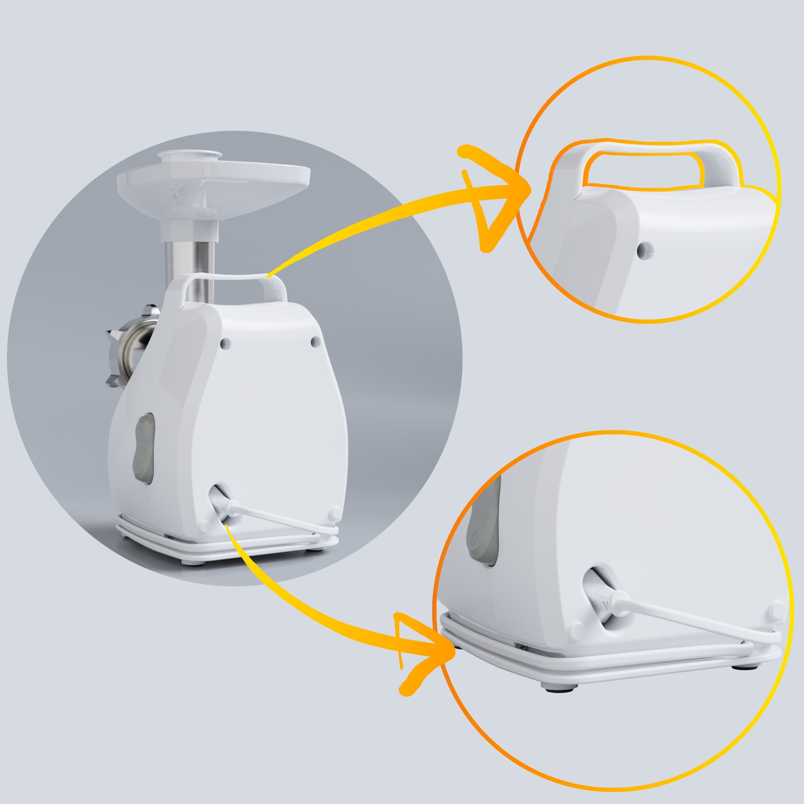 Meat grinder SMAPP 490.8 WHITE 2200 W!!! Brand no brand
