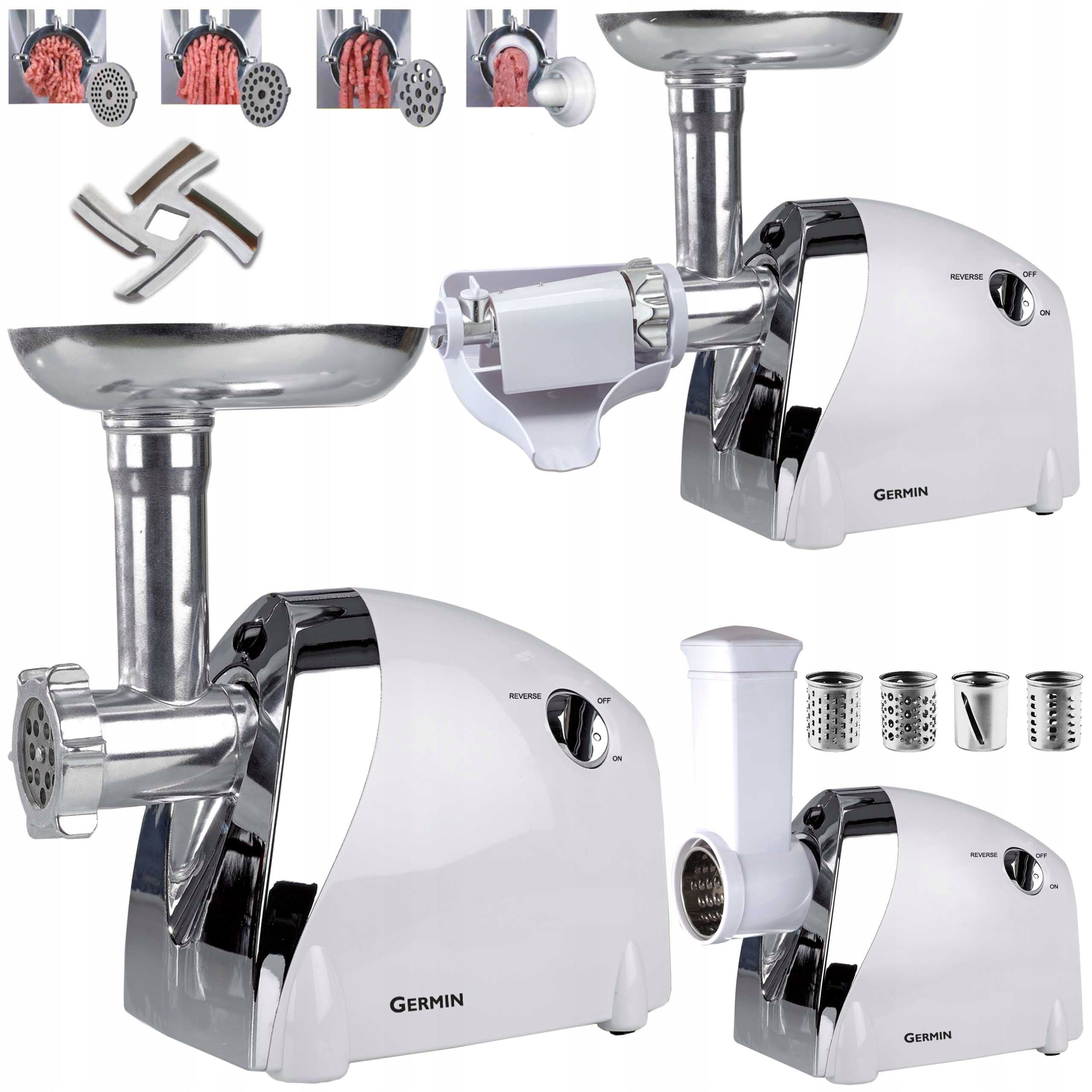 Meat grinder | high power | juicer, shredder, sausage machine, 4 sieves