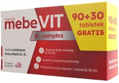 Mebevit B-Complex 120 tablets nervous system support